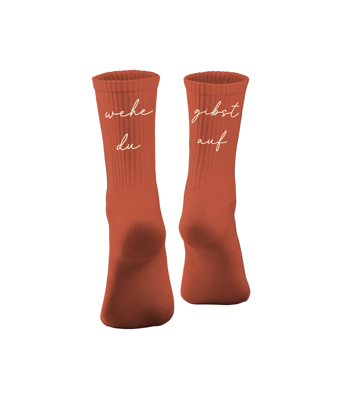 Wehe du gibst auf - Socken braun